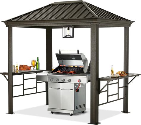 grill metal gazebo|grill gazebo hardtop metal clearance.